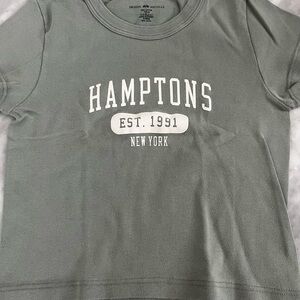 Sage Green Hamptons Brandy Melville Tee One Size